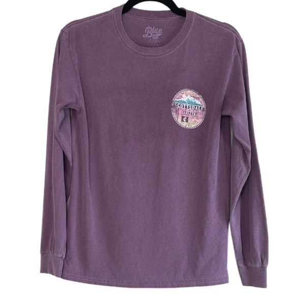 Blue 84 Scottsdale Arizona Graphic Long Sleeve T-Shirt Purple Graphic Size S - Picture 1 of 10